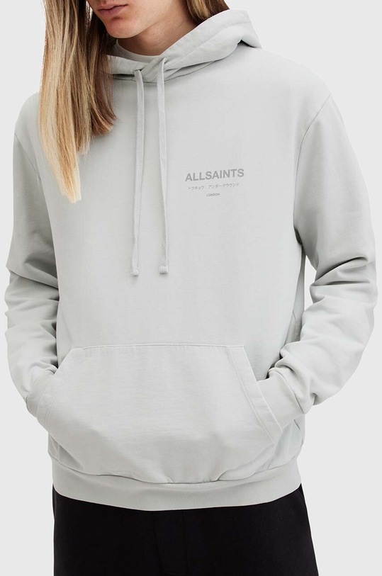 AllSaints bluza bawełniana UNDERGROUND szary M034NB