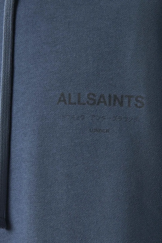Хлопковая кофта AllSaints UNDERGROUND M034NB голубой