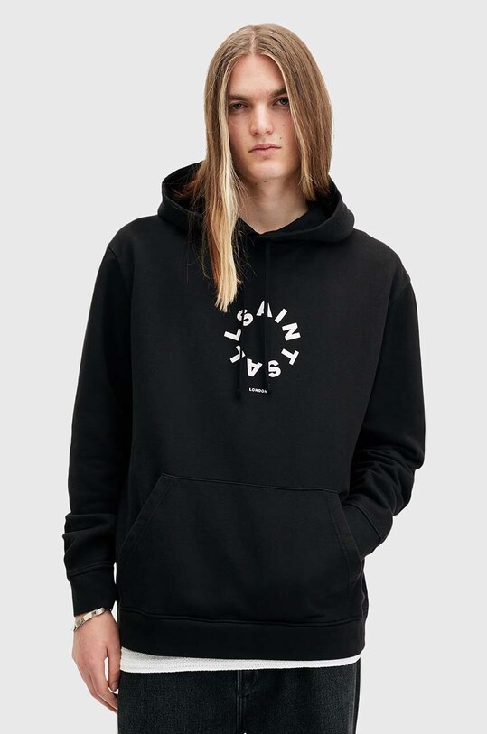 AllSaints bluza bawełniana TIERRA nadruk czarny M036NB