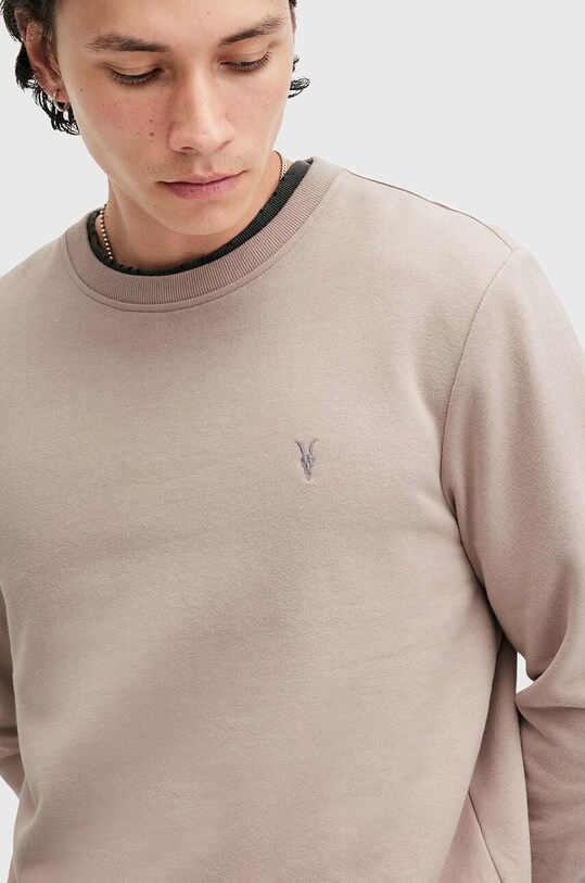 Хлопковая кофта AllSaints RAVEN CREW M037NB бежевый SS25