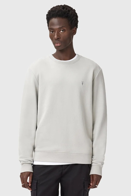 AllSaints bluza bawełniana RAVEN CREW bawełna szary M037NB