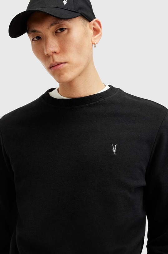 AllSaints bluza bawełniana RAVEN CREW M037NB czarny AW25