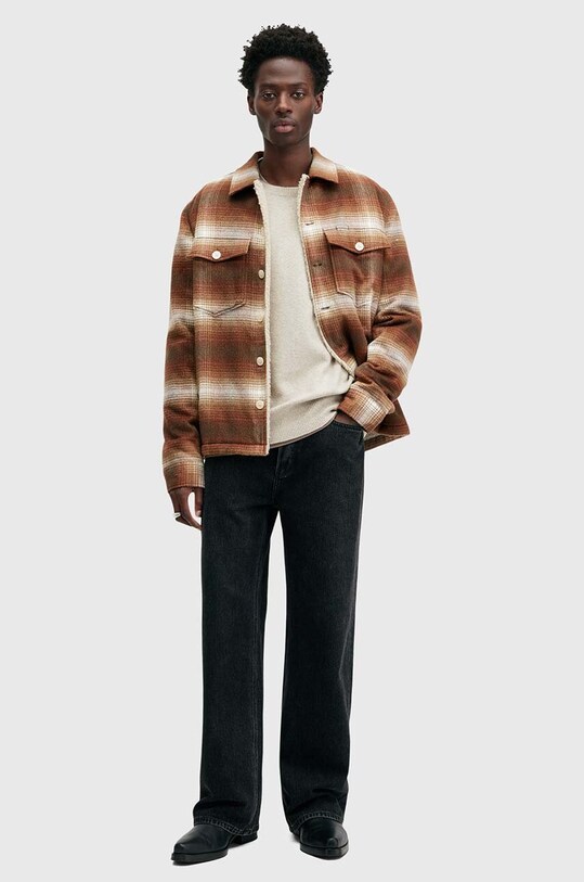 Свитер с шерстью AllSaints STATTEN M039KA серый
