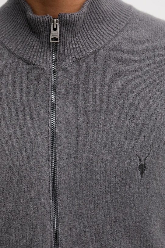 Vlněná mikina AllSaints STATTEN M073KB šedá