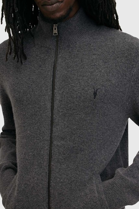 Vlněná mikina AllSaints STATTEN M073KB šedá AW24