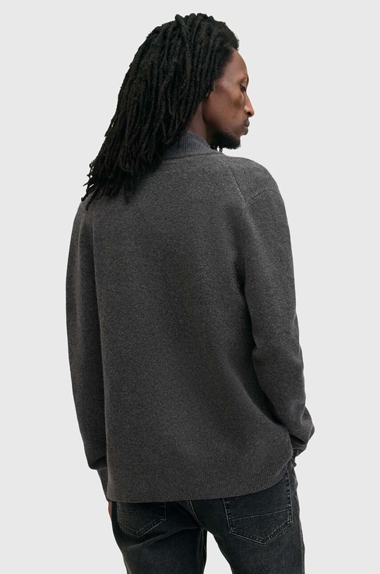 Vlněná mikina AllSaints STATTEN šedá M073KB