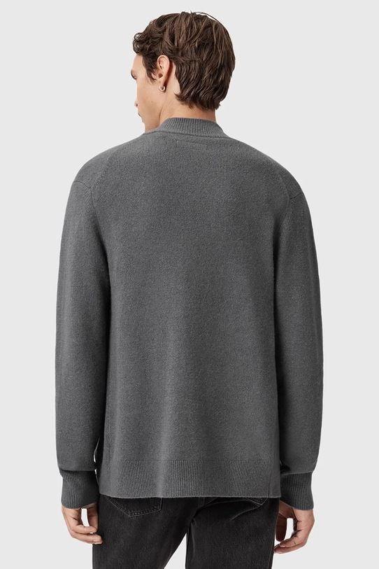 Vlněná mikina AllSaints STATTEN šedá M073KB