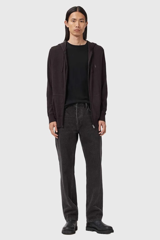 AllSaints bluza wełniana MODE MERINO ZIP HOOD M084KB