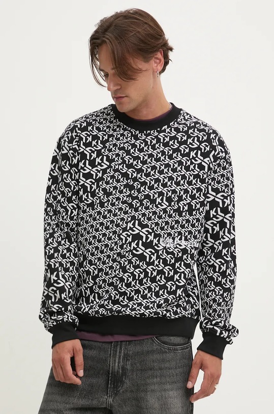 Karl Lagerfeld Jeans bluza wzorzyste czarny 246D1803