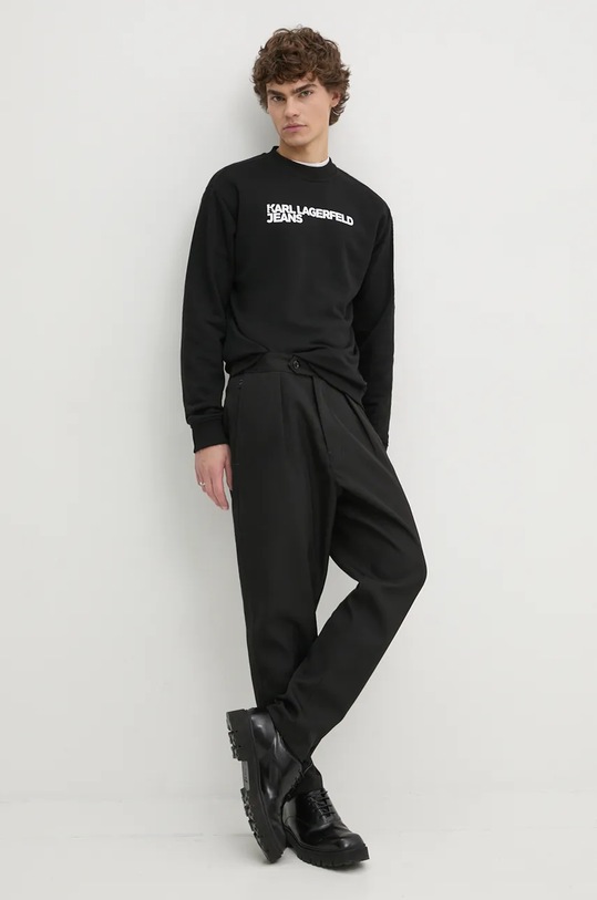 Karl Lagerfeld Jeans bluza 246D1808 negru AW24