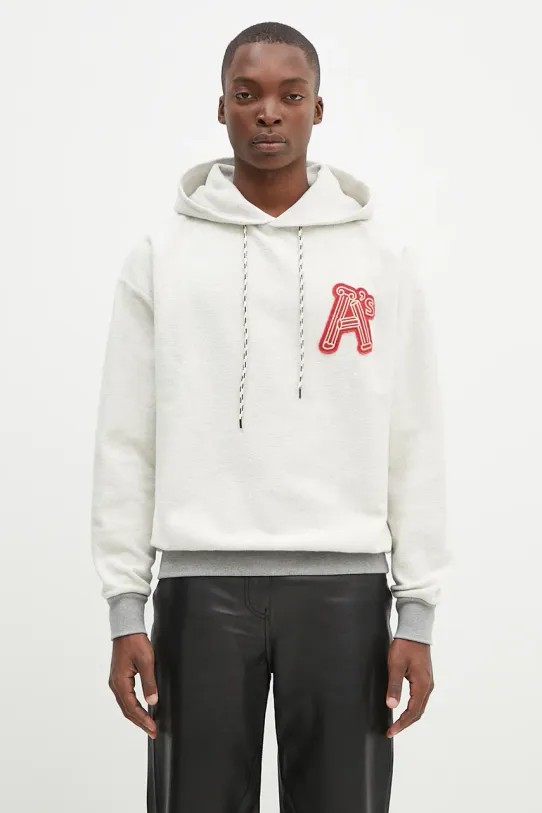 Aries cotton sweatshirt Reverse Column A Hoodie cotton gray AR2001202