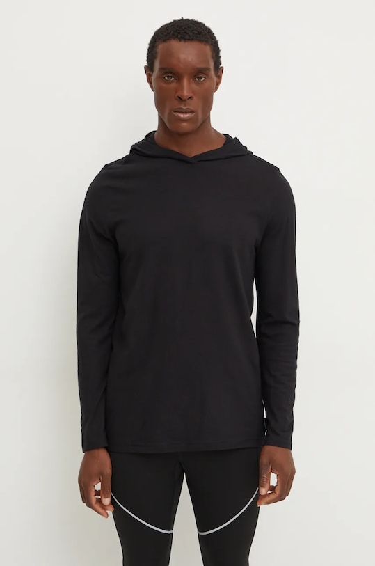 Smartwool sportos pulóver sima fekete SW002296