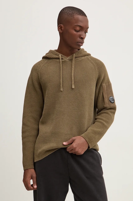 Bavlnený sveter C.P. Company bavlna zelená 17CMKN238A005558G