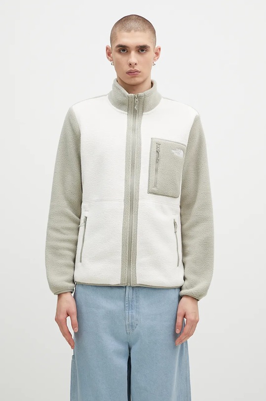 The North Face felpa in pile Yumiori Full Zip stampa all-over bianco NF0A883R9IG1
