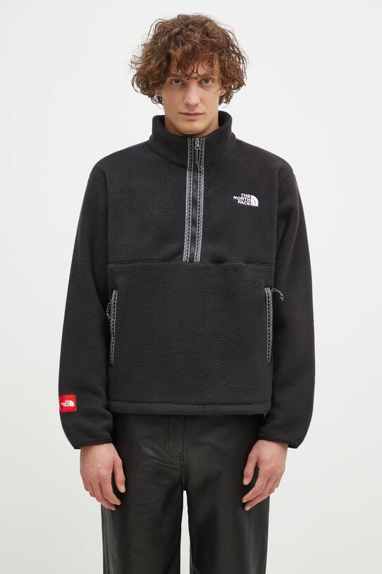 The North Face bluza polarowa Fleeski 1/4 Zip Po bez kaptura czarny NF0A88XRJK31
