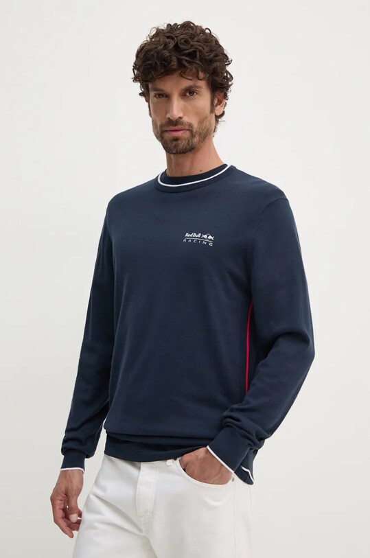 Pepe Jeans pulover de bumbac Red Bull Racing x Pepe Jeans subtiri bleumarin RM700007