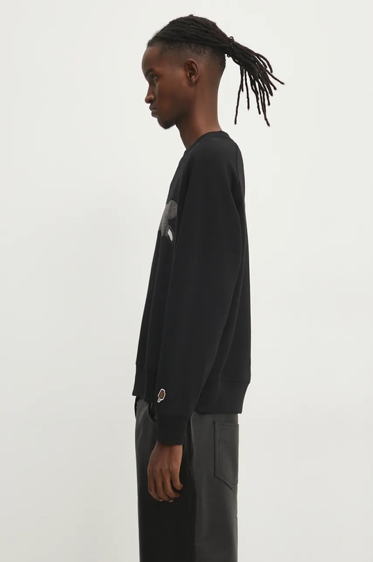 ICECREAM hanorac de bumbac Woodgrain Running Dog Crewneck IC24327 negru AW24