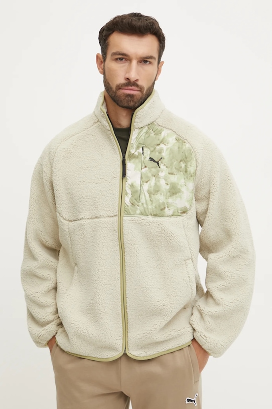 Puma hanorac fleece cu modele bej 626769