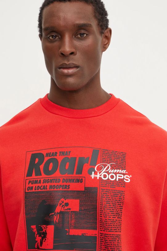 Βαμβακερή μπλούζα Puma 627162 κόκκινο
