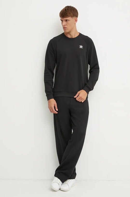 adidas Originals hanorac de bumbac IW5792 negru AW24