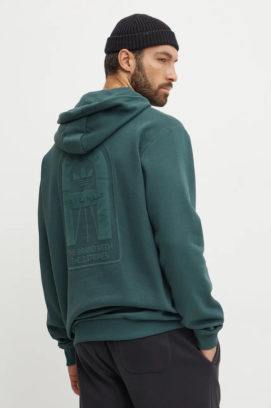 Mikina adidas Originals s kapucí zelená IX9604