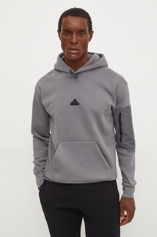 adidas bluza City Escape z kapturem szary IY1518