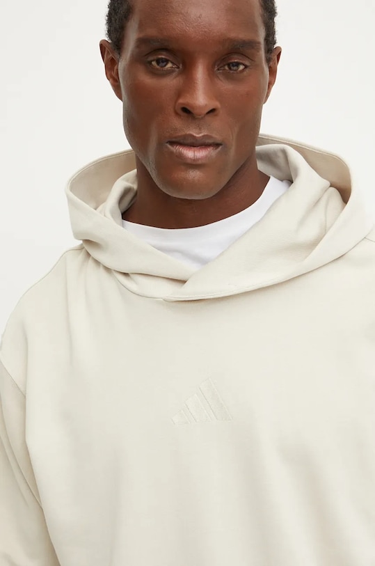 Βαμβακερή μπλούζα adidas All SZN μπεζ IY4157