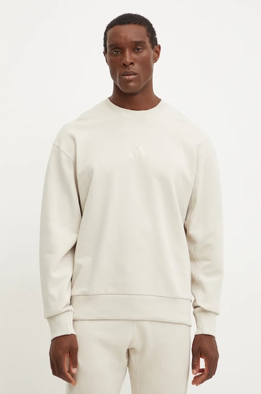 Хлопковая кофта adidas All SZN хлопок бежевый IY6550