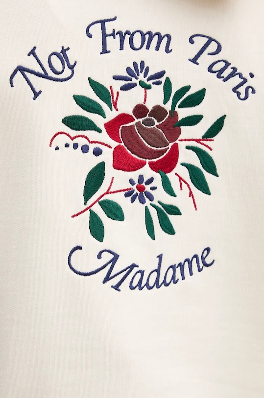 Drôle de Monsieur hanorac de bumbac Le Hoodie Slogan Fleurs E.HO169.CO127.CM bej