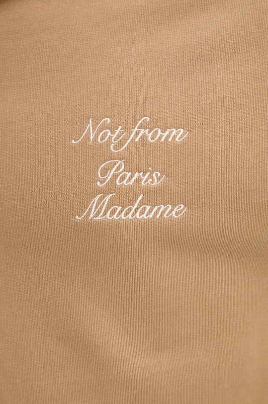 Bavlněná mikina Drôle de Monsieur Le Hoodie Slogan Calligraphy E.HO168.CO127.IBN hnědá