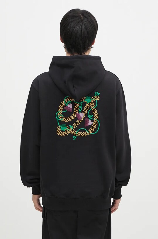 Abbigliamento Drôle de Monsieur felpa in cotone Le Hoodie D Raisin E.HO170.CO127.BL nero