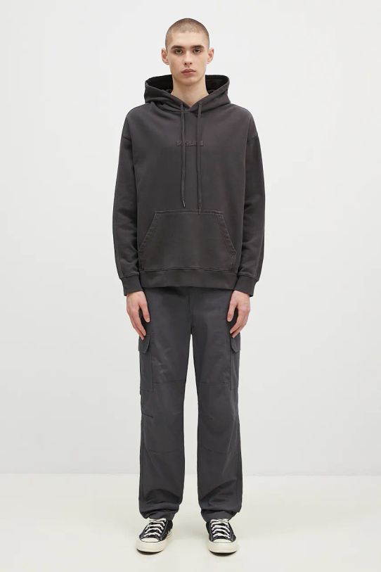 KSUBI cotton sweatshirt Inverted Biggie Hoodie MFA24FL009 gray