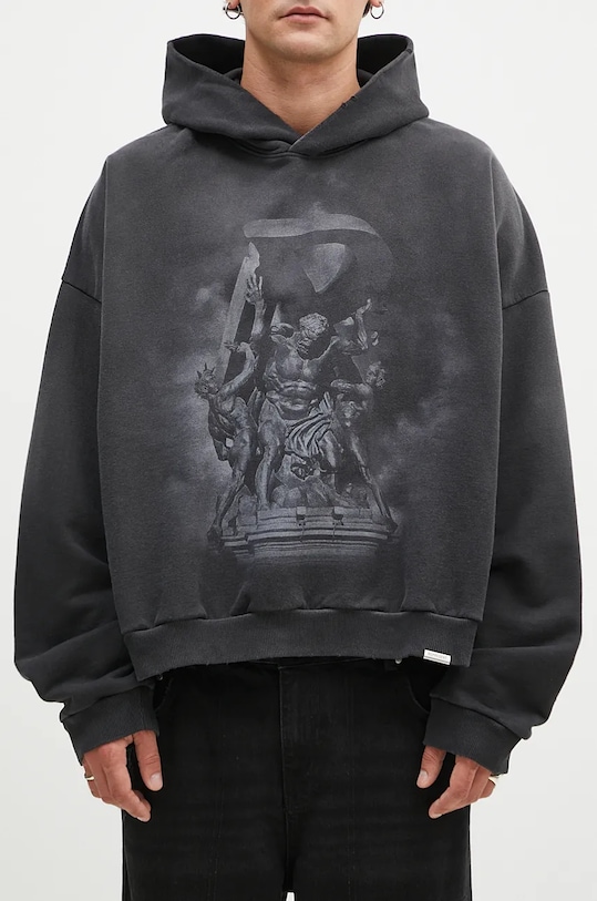 Clothing Represent cotton sweatshirt Atlas Hoodie MLM41145.230 gray