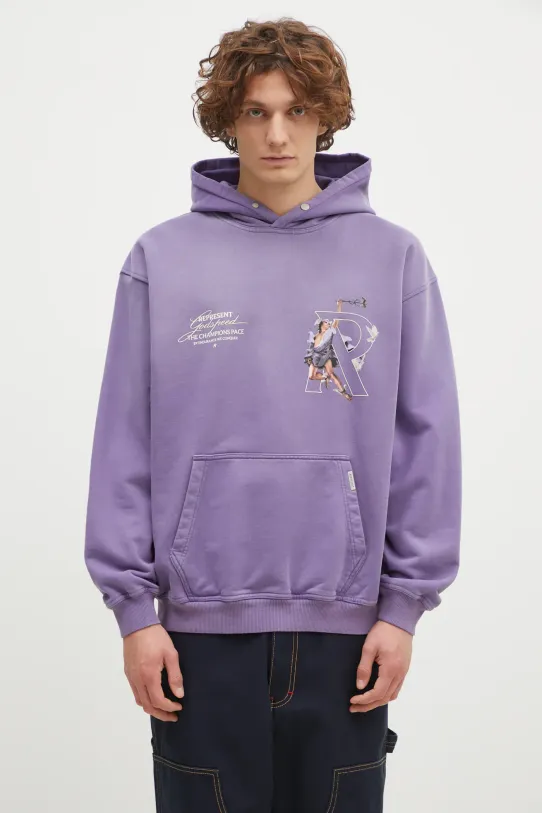 Represent hanorac de bumbac Hermes Hoodie print violet MLM4230.057