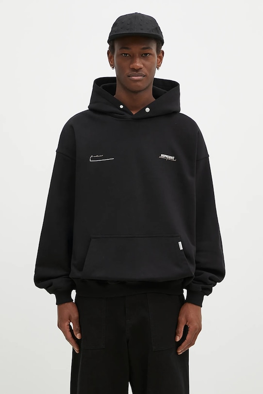 Одежда Хлопковая кофта Represent Patron Of The Club Hoodie MLM4270.001 чёрный