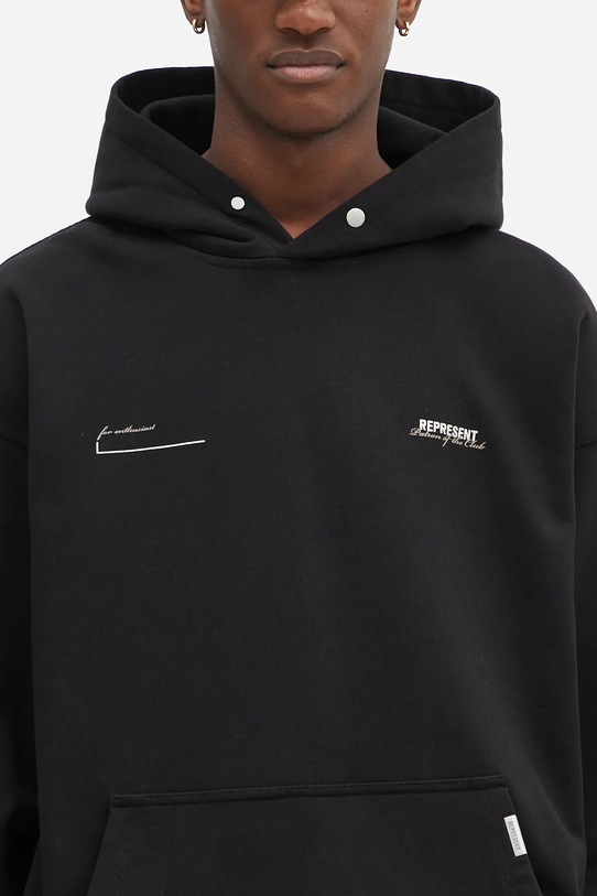 Хлопковая кофта Represent Patron Of The Club Hoodie чёрный MLM4270.001