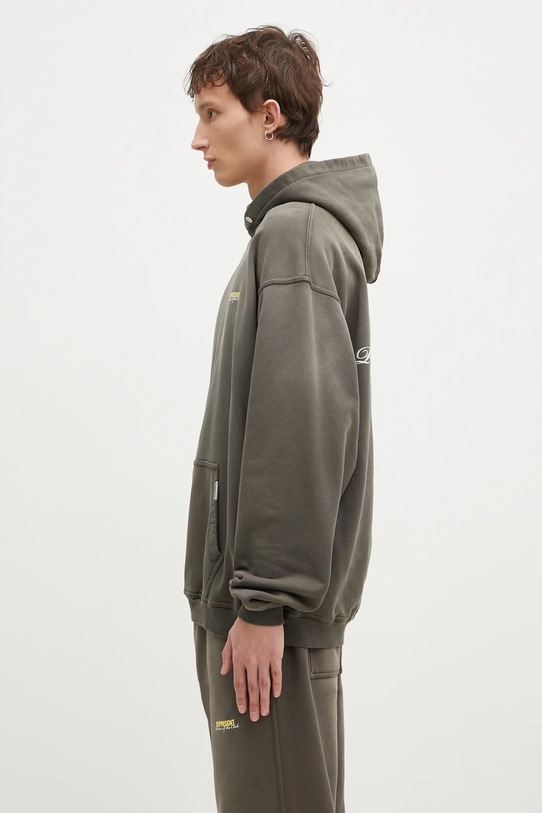 Represent felpa in cotone Patron Of The Club Hoodie MLM4270.16 verde SS25