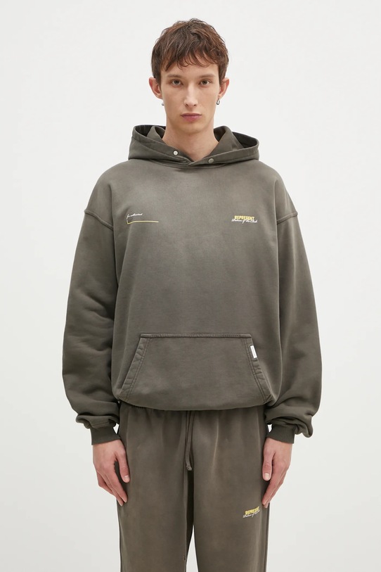 Abbigliamento Represent felpa in cotone Patron Of The Club Hoodie MLM4270.16 verde