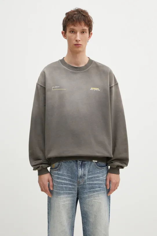 Pamučna dukserica Represent Patron Of The Club print zelena MLM4272.16