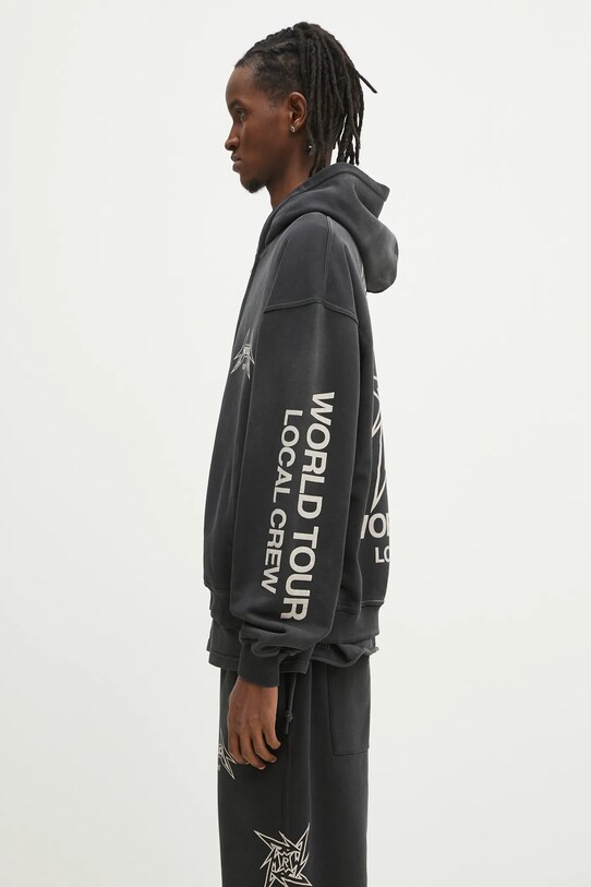 Bavlněná mikina Represent Metallica 40 Year Anniversary Zip-Thru Hoodie MLM4370.230 černá SS25