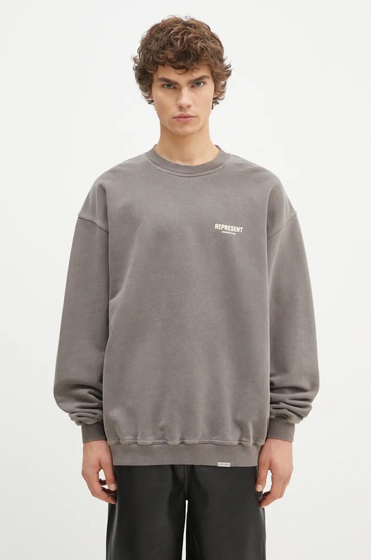 Clothing Represent cotton sweatshirt Represent Owners Club OCM41115.165 gray