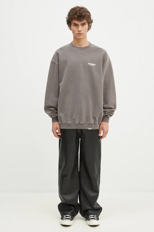 Represent cotton sweatshirt Represent Owners Club OCM41115.165 gray