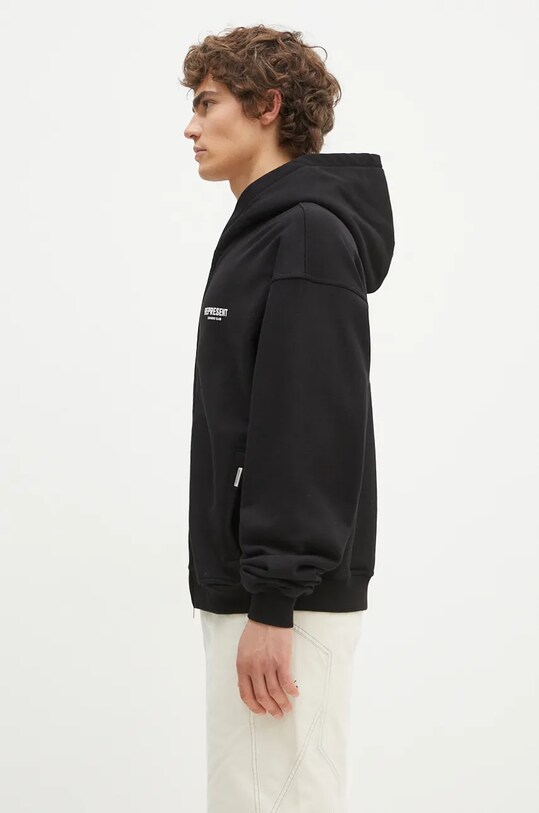 Represent felpa in cotone Represent Owners Club Zip Hoodie OCM41122.001 nero AW24