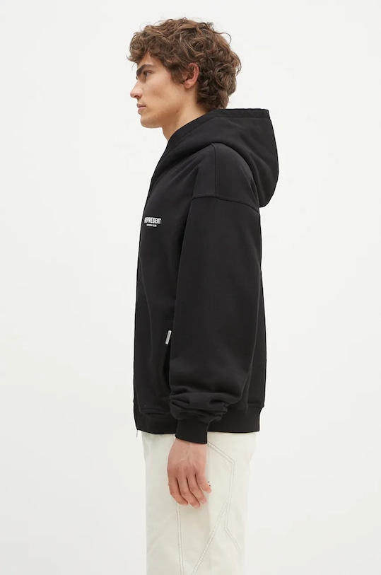 Бавовняна кофта Represent Represent Owners Club Zip Hoodie OCM41122.001 чорний AW24