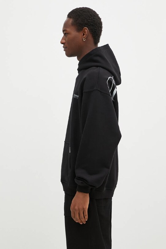 Represent felpa in cotone Represent Owners Club Script Hoodie OCM41200.001 nero SS25