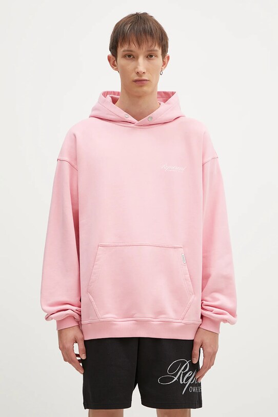 Odjeća Pamučna dukserica Represent Represent Owners Club Script Hoodie OCM41200.518 roza