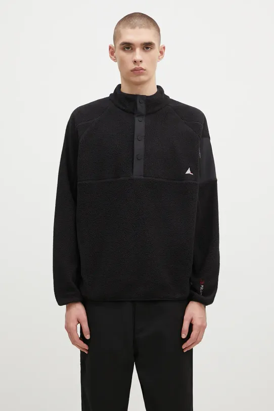 Флисовая кофта ROA Polartec Fleece Button Up без капюшона чёрный RBMW0245FA191