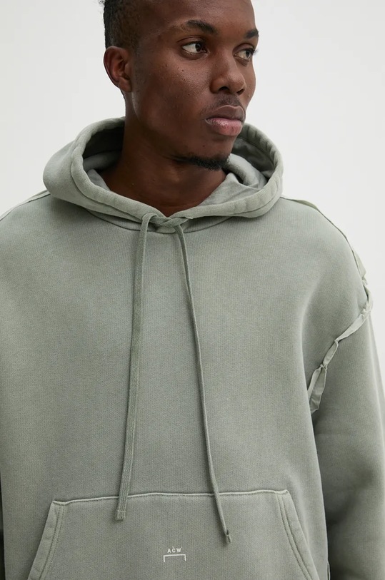 Bavlněná mikina A-COLD-WALL* Facade Hoodie šedá ACWMW200