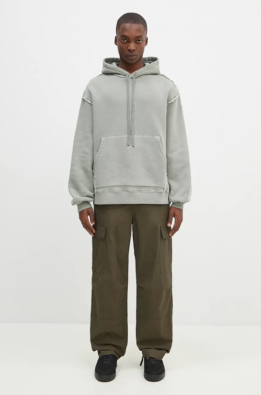 Памучен суичър A-COLD-WALL* Facade Hoodie ACWMW200 сив