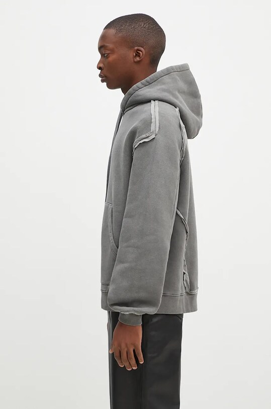 Bavlněná mikina A-COLD-WALL* Facade Hoodie ACWMW200 šedá AW24